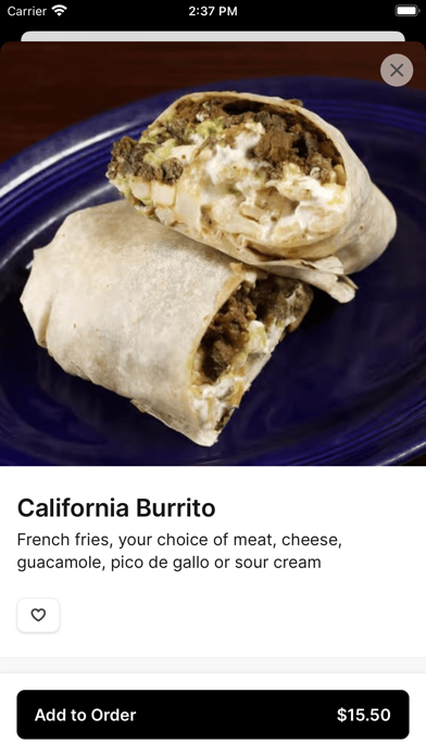 Sancho's Taqueria iPhone screenshot 3 - Food & Drink app