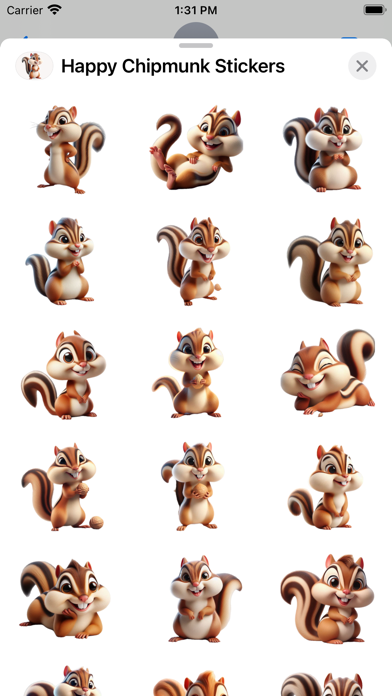 Screenshot #1 pour Happy Chipmunk Stickers