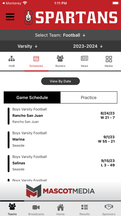 Seaside Spartans Athletics Screenshot