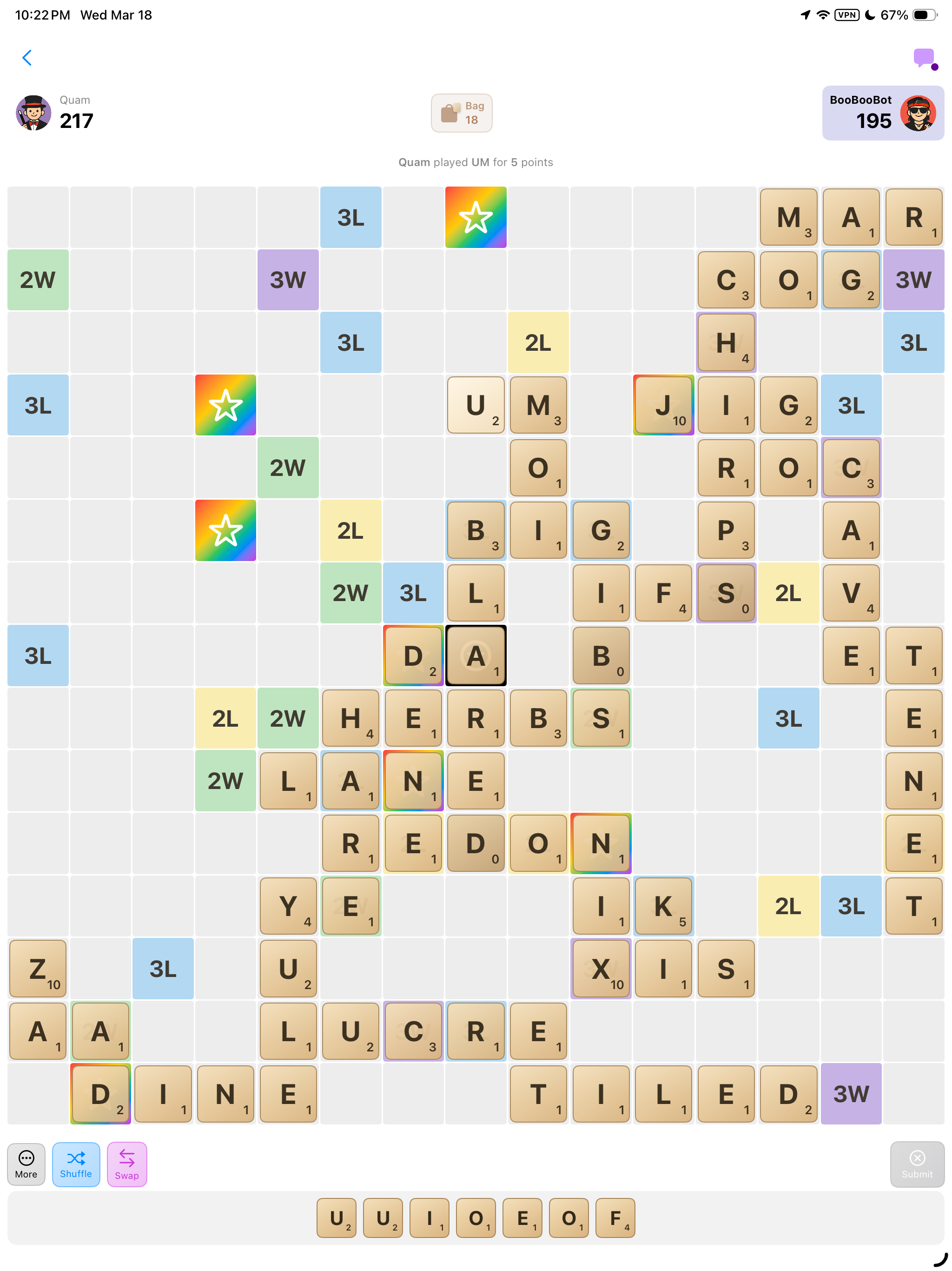Tile & Error: Words and Chaos
