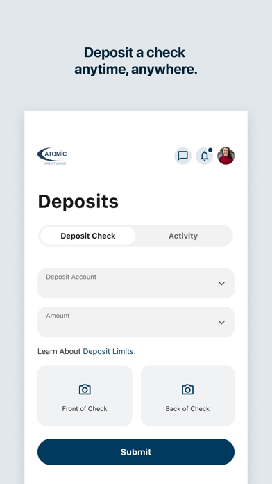 Atomic Credit Union Screenshot