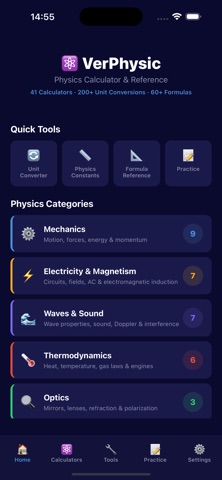 VerPhysic — Physics Calculator Screenshot 2 of 8