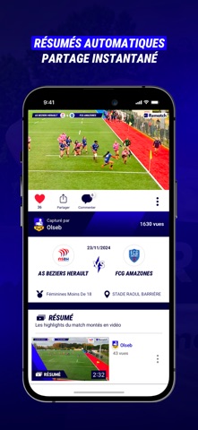 Rematch - Vidéos sport amateur iPhone screenshot 5