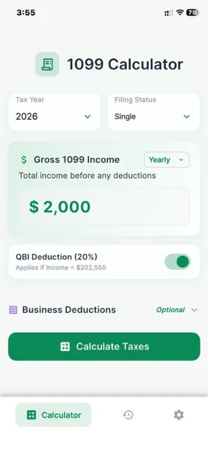 1099 Tax Calculator screenshot 2