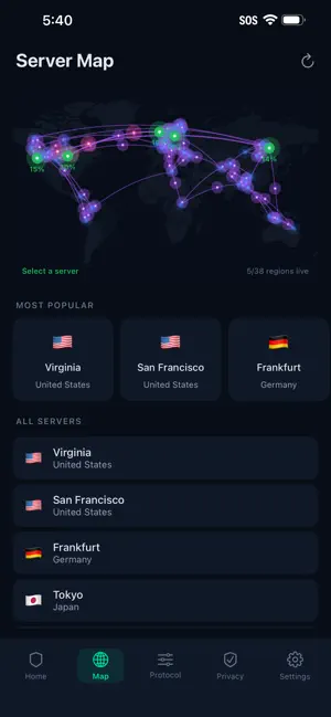 Califax VPN screenshot 2