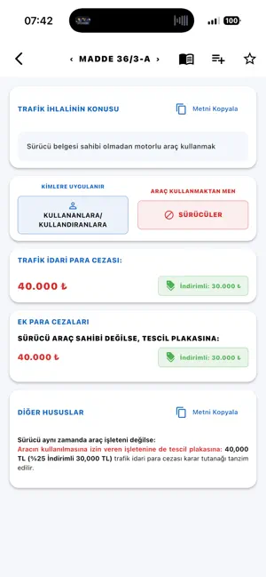Trafik Rehberi – Ceza&Mevzuat iPhone screenshot 2