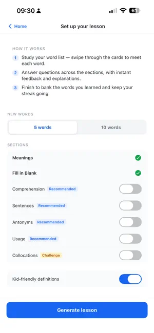 VocabSpark screenshot 2