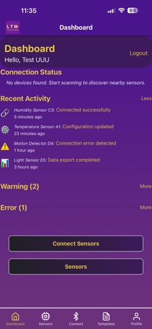 LTW Sensor App screenshot