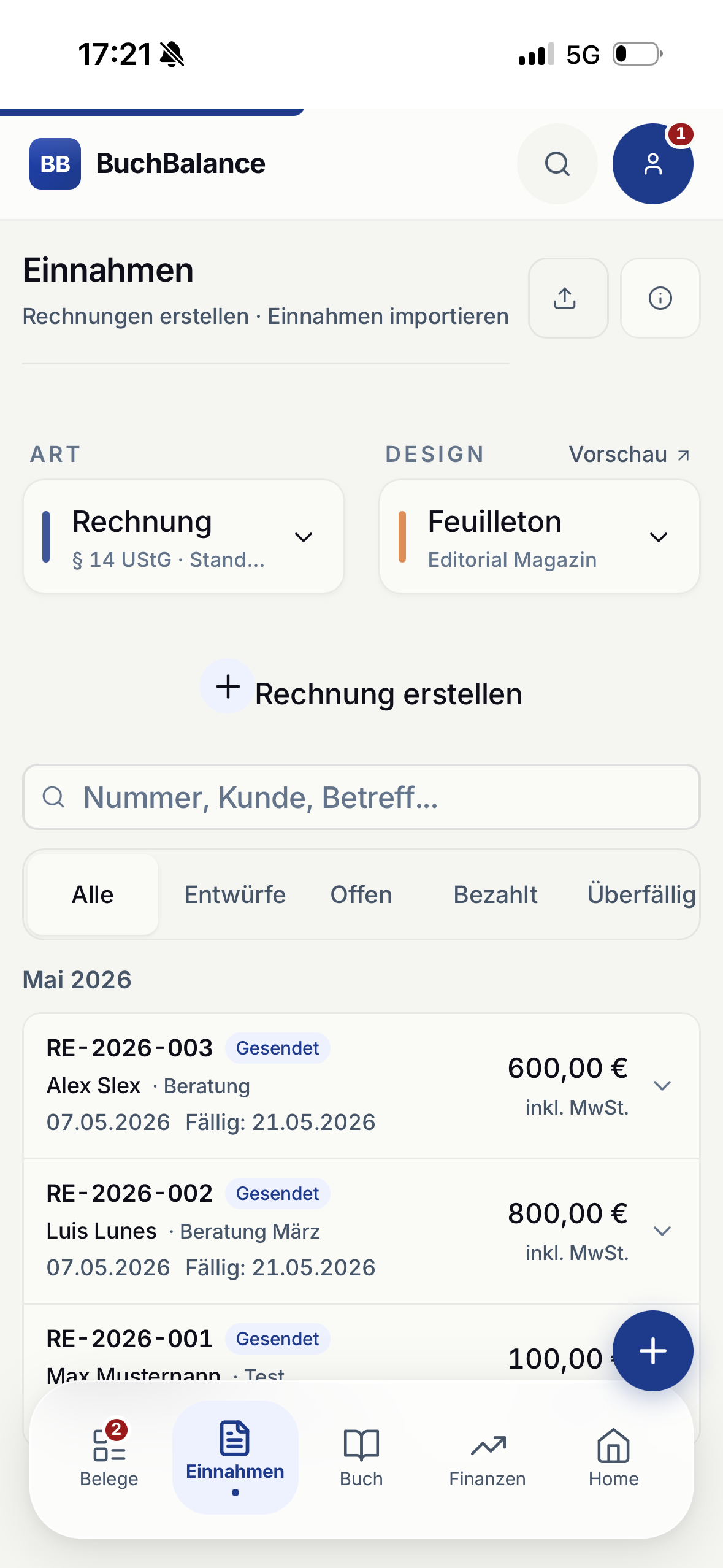 Buchbalance screenshot 3