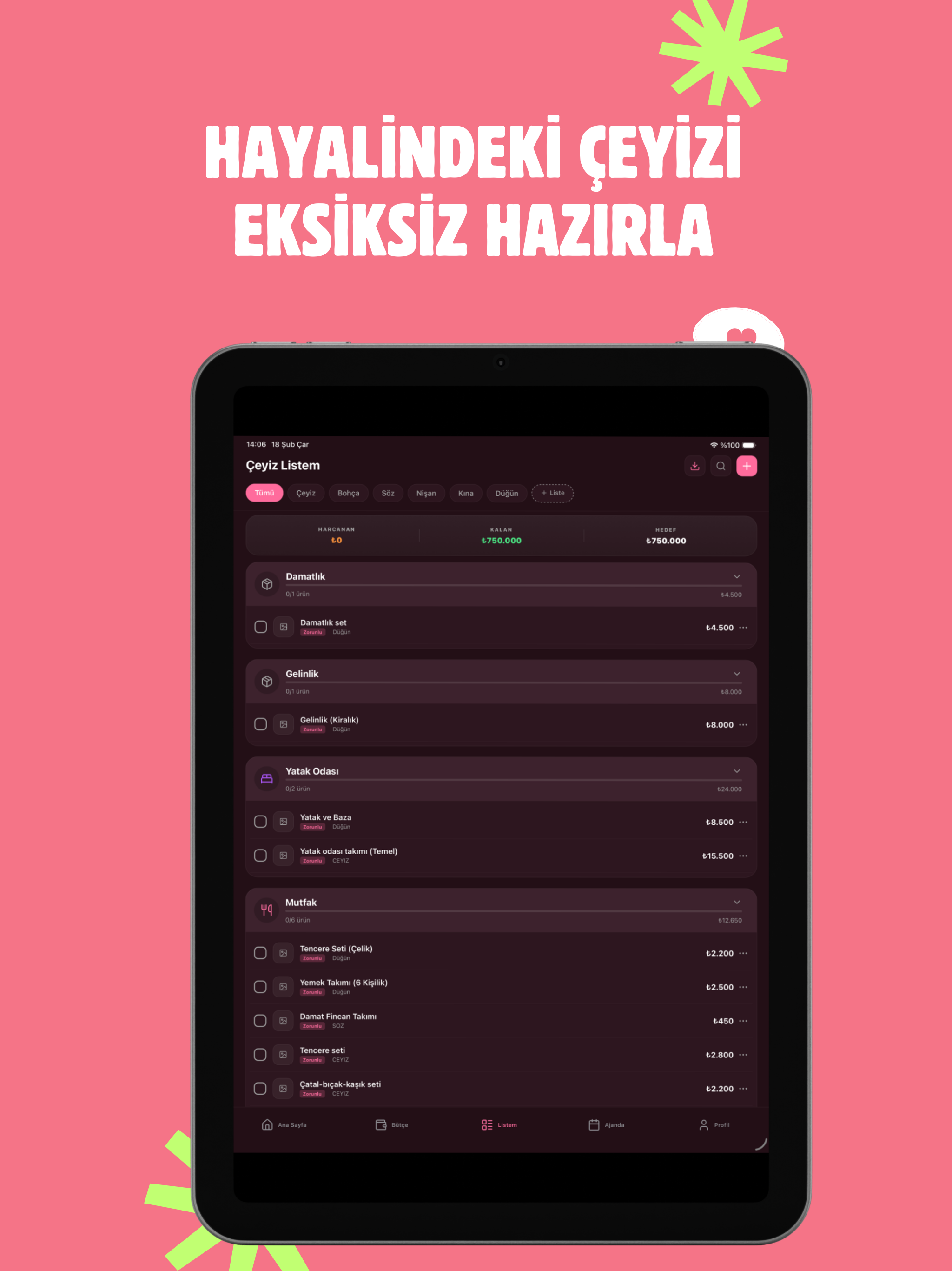 Çeyiz Listesi | Eşinle Planla screenshot 8