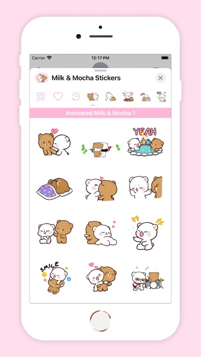 Screenshot #1 pour Milk Mocha Animated Stickers