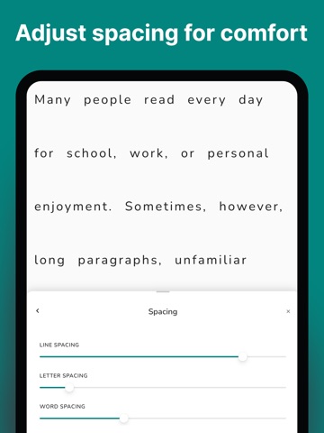 Dyslexia Reader AI iPad screenshot