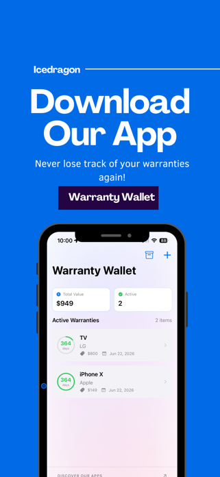 Warranty Wallet Screenshot
