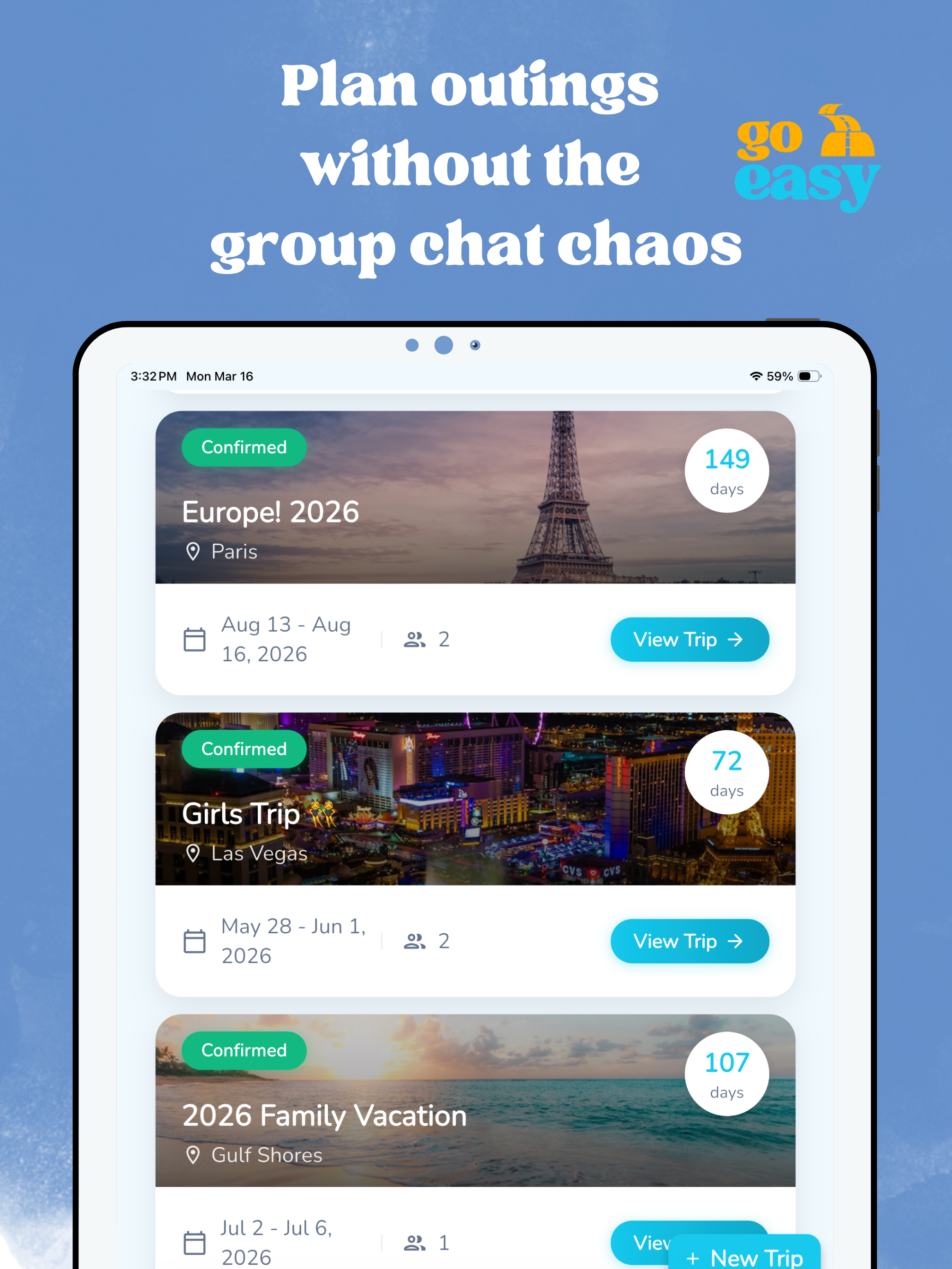 Go Easy Travel: Trip Planner