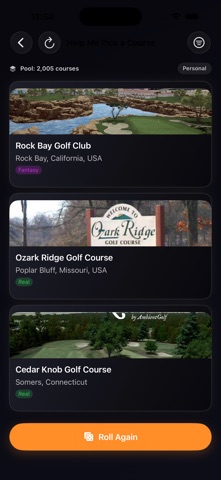SimCaddie screenshot