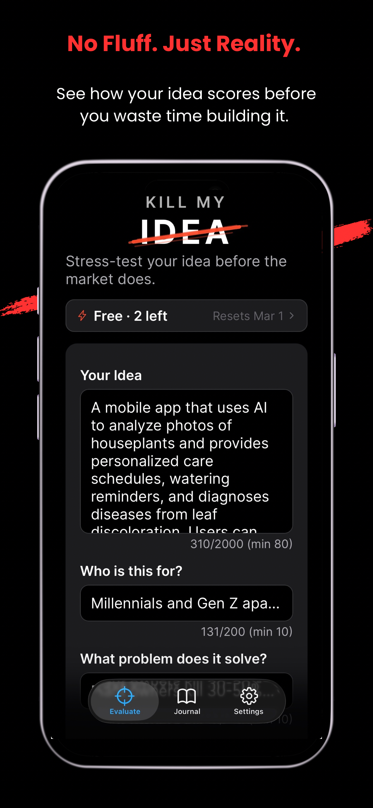 Kill My Idea: Startup Test