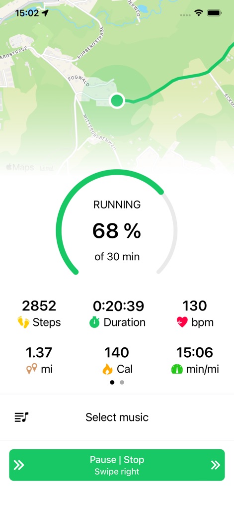 Running Walking Tracker Goals - Real-time Workout Display