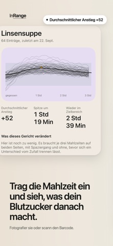 InRange: Blutzucker & Essen screenshot 2