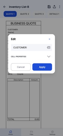 Inventory Lists iPhone screenshot