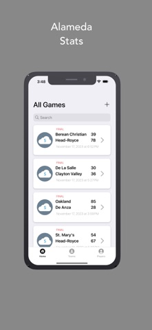 Alameda Stats iPhone screenshot