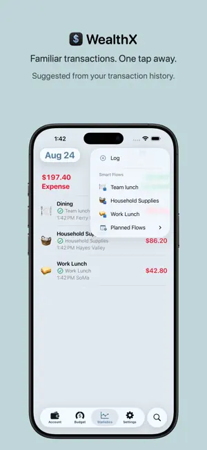 WealthX - Smart Budget & Flows screenshot 3