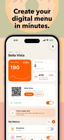 OneTapMenu - Restaurant Menus Screenshot 1 of 8