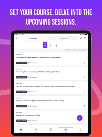 AIUG Events iPad screenshot