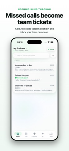 Solvea AI Business Phone iPhone screenshot
