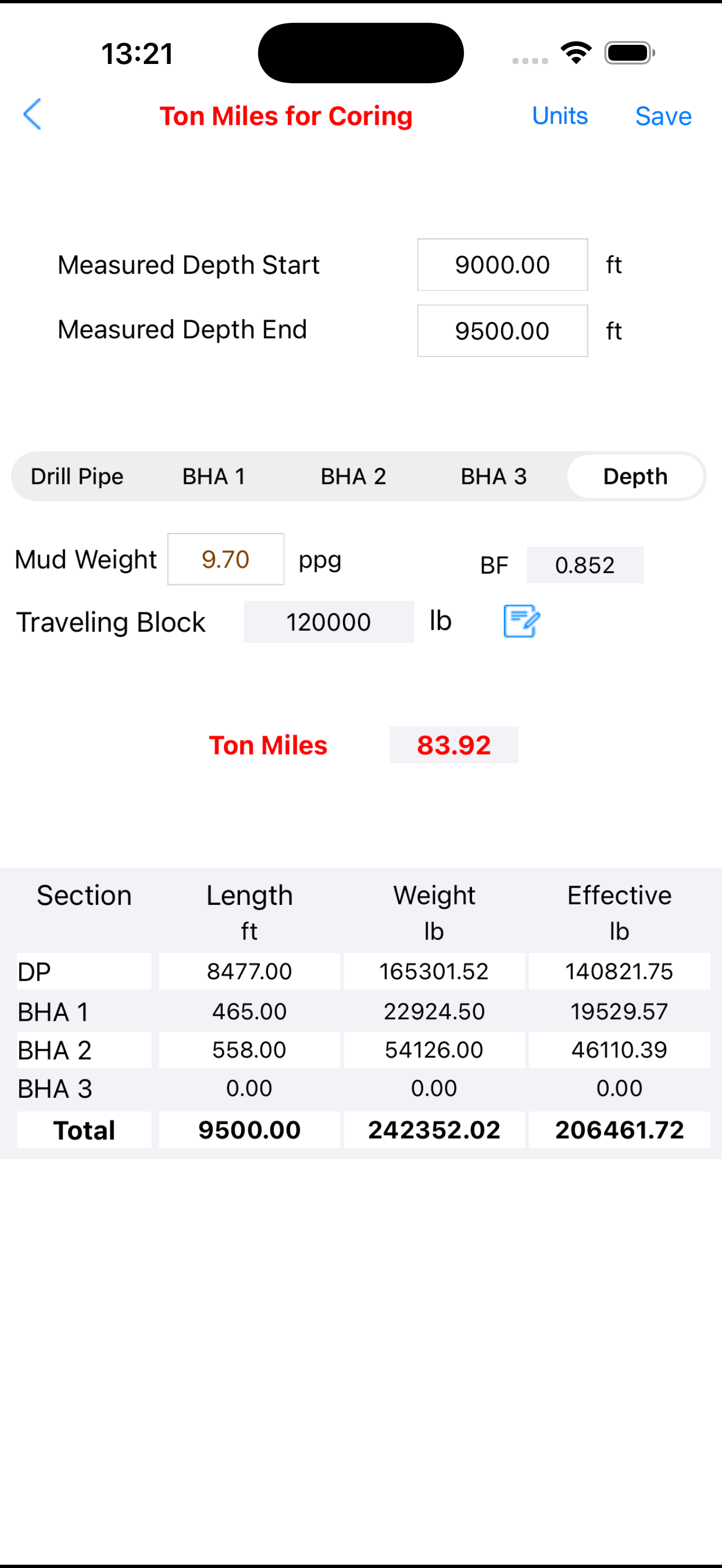 Ton Miles Calculator screenshot 6