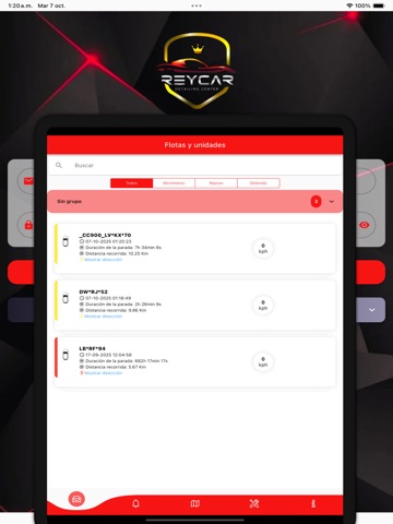 ReyCarGPS iPad screenshot