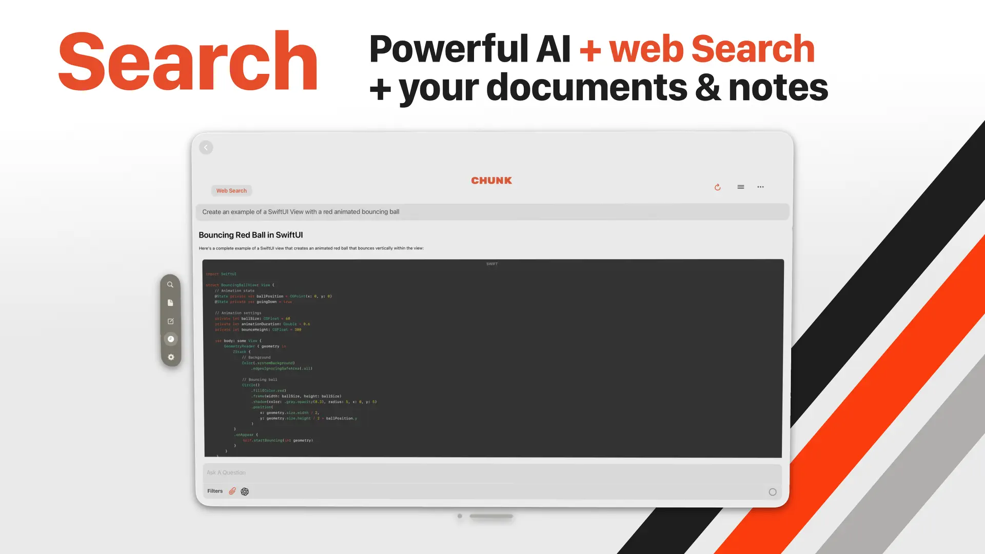 Chunk: AI Research Assistant screenshot 2