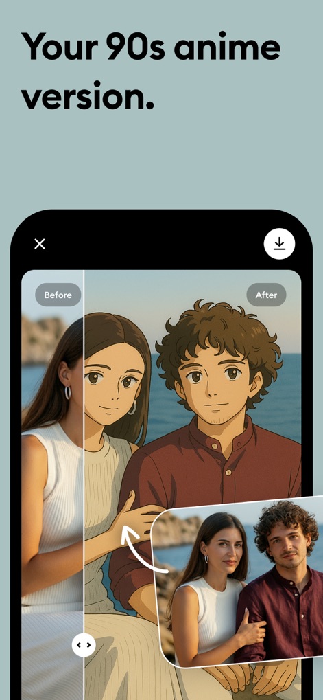 Remini - AI Photo Enhancer - Estilo Anime Retro
