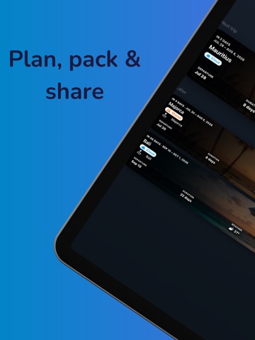 Packing List Travel Organizer iPad screenshot