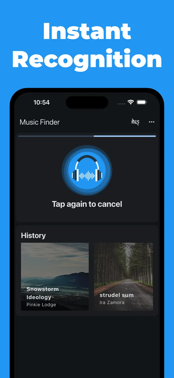 Screenshot #1 pour Music Finder - Recognize Songs