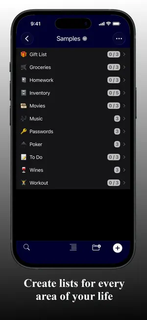 Infinity Lists screenshot 1