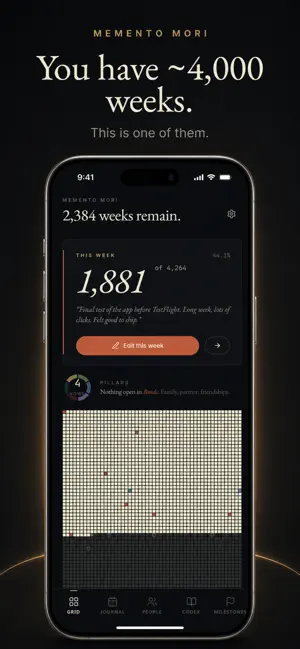 Memento Mori: Life Calendar screenshot 1