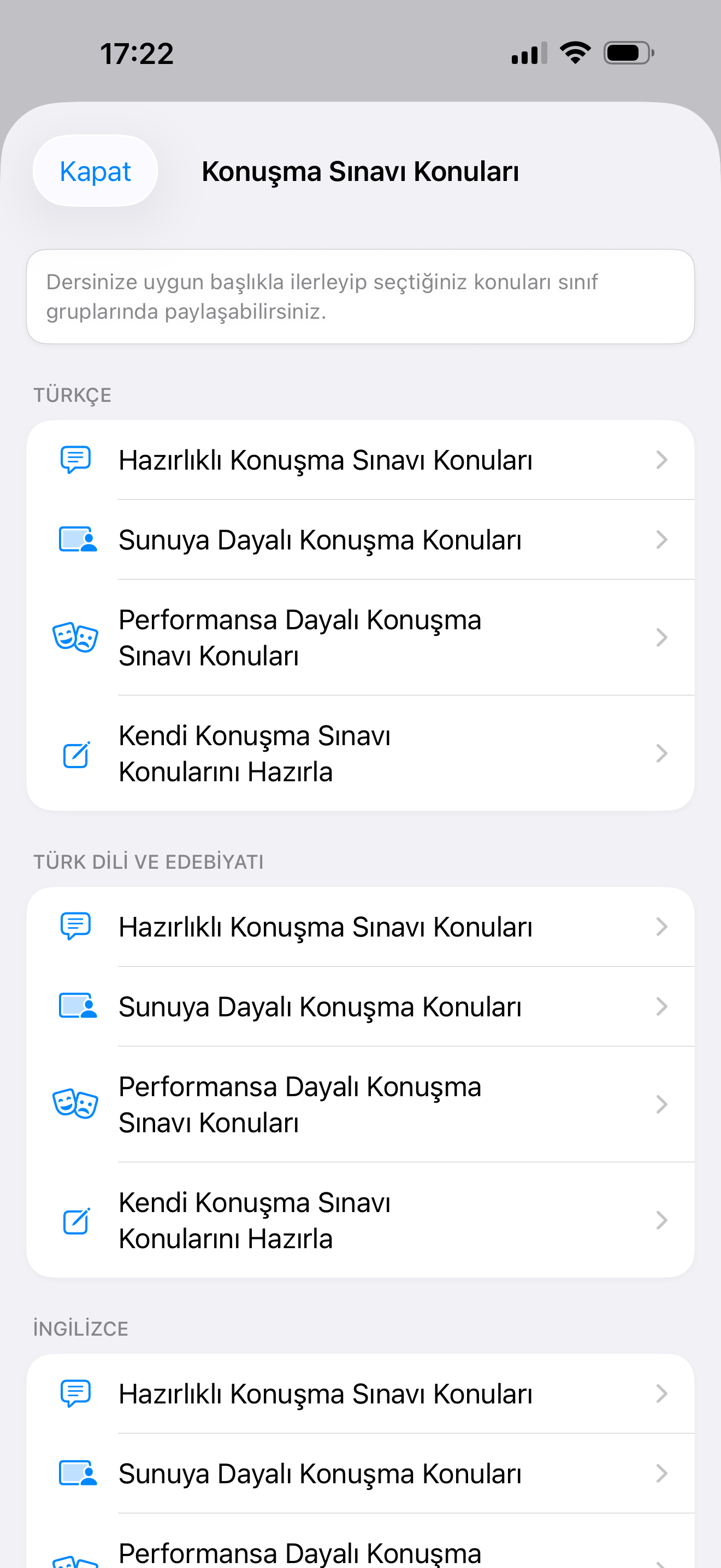 Konuşma Sınavı screenshot 4
