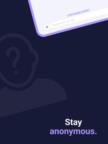 say less - Anonymous AI Chat iPad screenshot