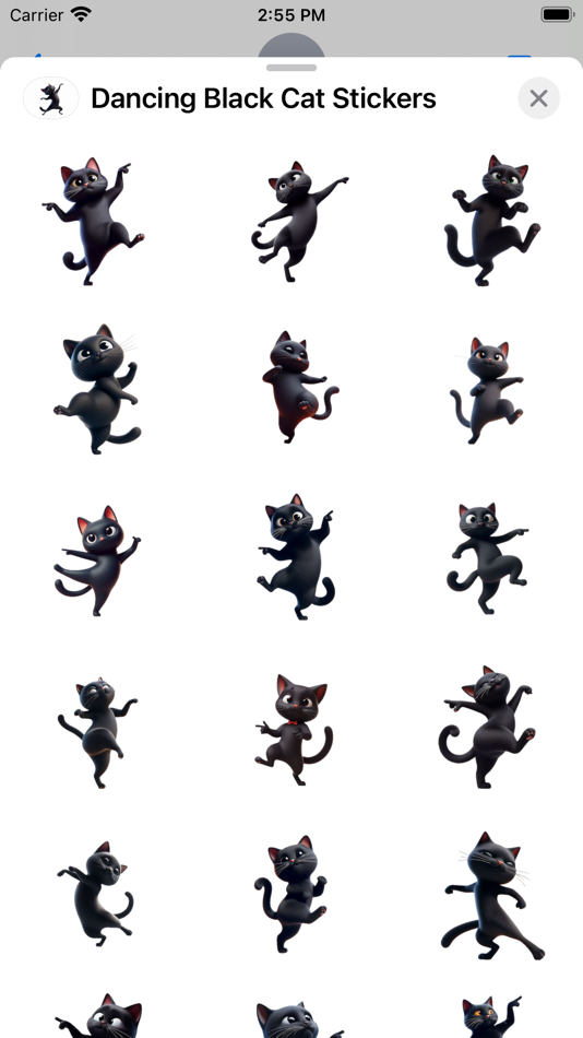 #1. Dancing Black Cat Stickers (iOS) 由: Paul Scott
