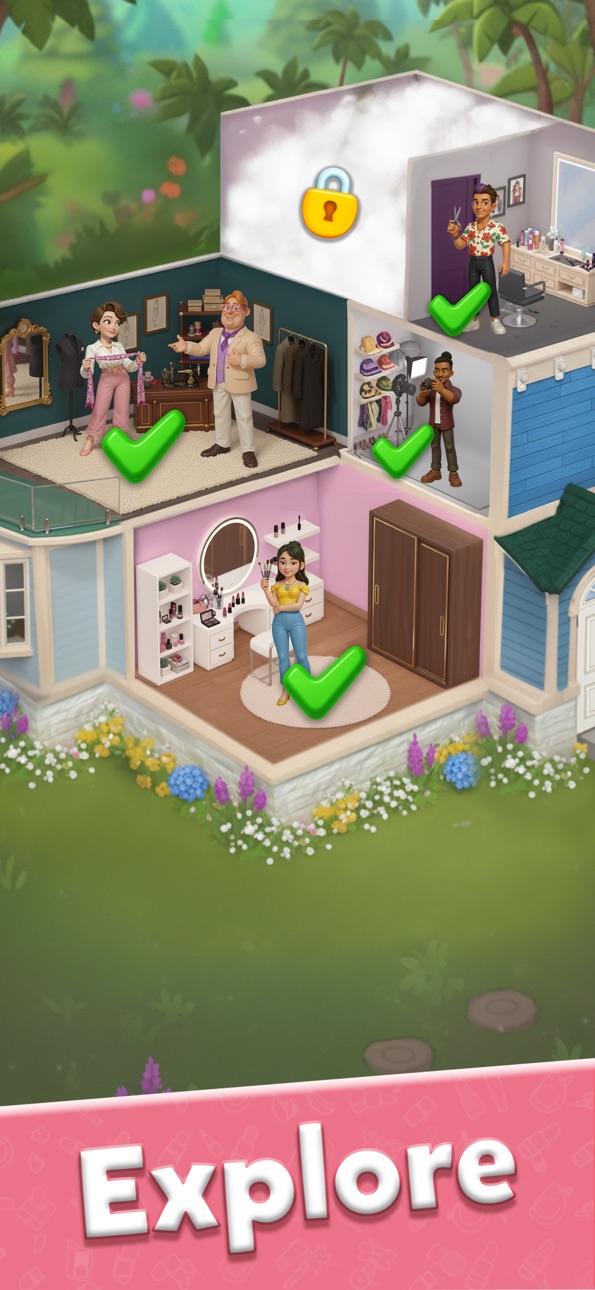 Glow Tales: Merge & Makeover [ Debug Menu ] screenshot 5 - iOS game interface