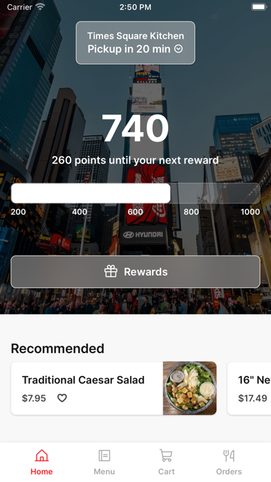 Times Square Kitchen iPhone screenshot 1 - Food & Drink app
