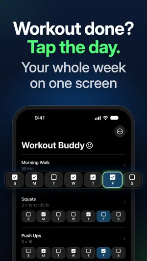 Workout Buddy: Weekly Tracker screenshot 1