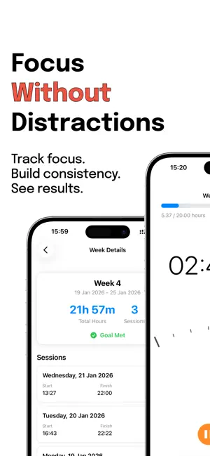 Full Focus – Timer & Sessions screenshot 1