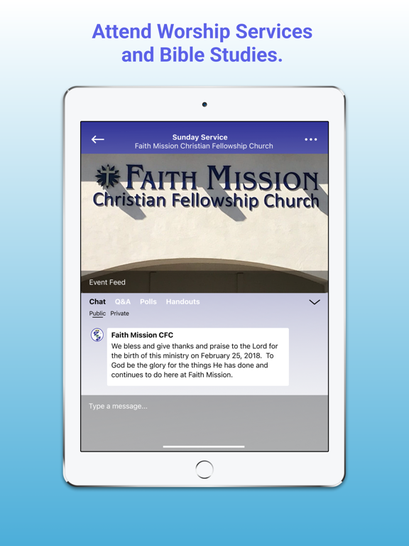 Faith Mission CFC iPad screenshot 2 - Social Networking app