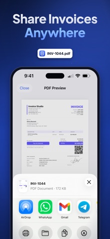 Ditly: Simple Invoice Maker iPhone screenshot