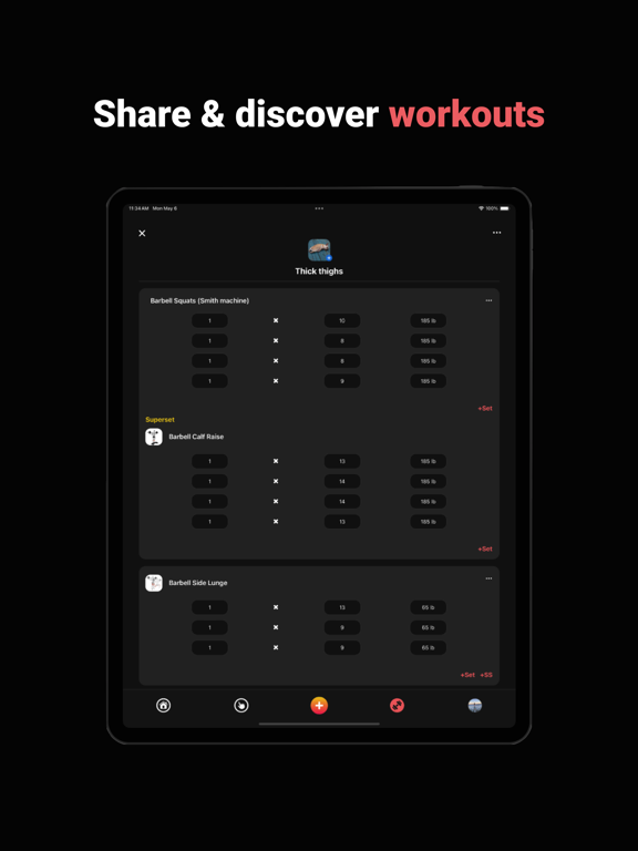 Uplift - Social Workout App iPad screenshot