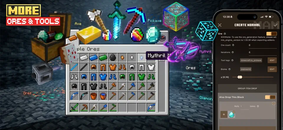 Скриншот Addons Maker For Minecraft на iPhone 2
