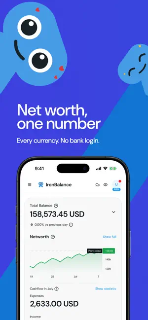 IronBalance: Net Worth Tracker screenshot 1