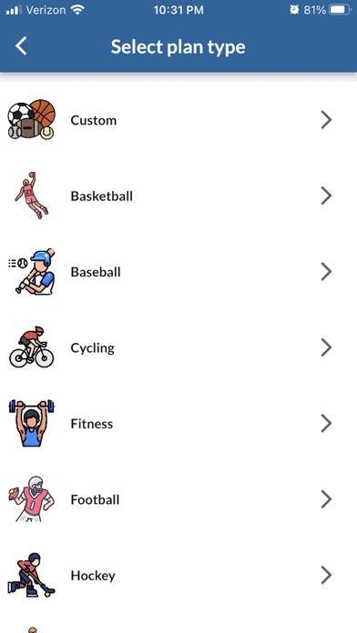 Sportly - sports planner Screenshot