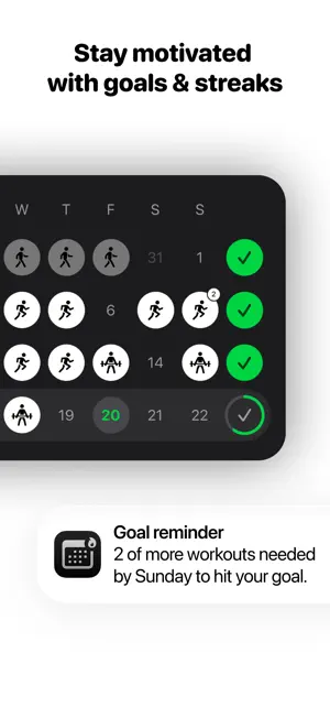 SweatCount - Workout Calendar screenshot 3